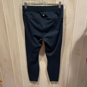 Cute navy yogalicious lux leggings buttery soft stretchy side elastic band thumbnail 3