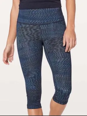 Lululemon High Rise Capri Leggings Blue 6 thumbnail 1