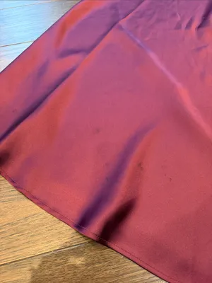 Zara Satin Midi Skirt in Wine Size Large - C30-123 thumbnail 6