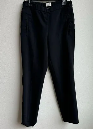 Aritzia Wilfred Crepe Darontal Pull On Cropped Pants Trousers Black Size 6 Small thumbnail 4