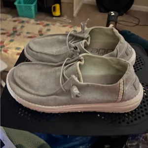 Hey Dude Wendy Slub Canvas Chambray Light Grey Women’s Size 6 thumbnail 8