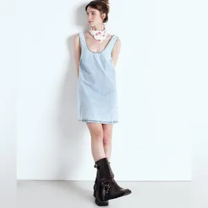 American Vintage NWT PAYBOU DRESS - BLUE SNOW S thumbnail 3