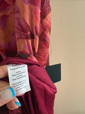 Lulus Beautiful Soul Burgundy Floral Print Twist-Front Maxi Dress Size Large thumbnail 10
