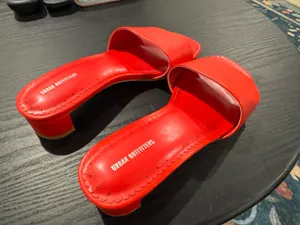 Urban Outfitters block heel sandals red thumbnail 4