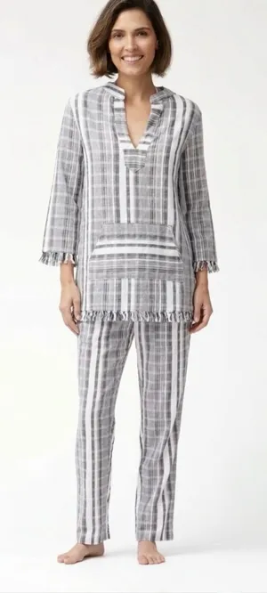 NWT Tommy Bahama Striped Tunic & Beach Joggers Set Medium thumbnail 1