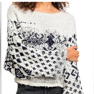 Free People Midnight Beach Oversized Sweater in Evening Ivory Combo size XS $168 thumbnail 12