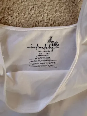 Free People White Tank Crop thumbnail 2