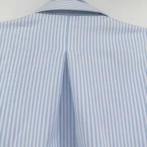 Club Monaco Blue White Striped Tunic Shirt Blouse Covered Placket Cuffed Small thumbnail 5