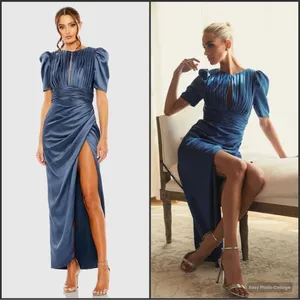 Mac Duggal 27014 PUFF SLEEVE PLEATED BODICE DRAPED GOWN 8 Runs Small thumbnail 2