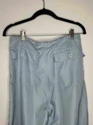 Edikted Rian Oversized Low Rise Light Blue Nylon Cargo Pants thumbnail 7