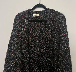 Haptics Black Colorful Pom Pom Cardigan Sweater thumbnail 8