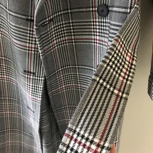 All Saints Tyla Check Plaid Wool Blend Belted Long Trench Coat thumbnail 13