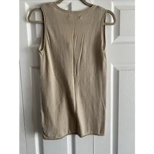 Tex‎ by Max Azria Henley Tank Top Womens XS Beige Knit Cotton Modal Size XS thumbnail 6
