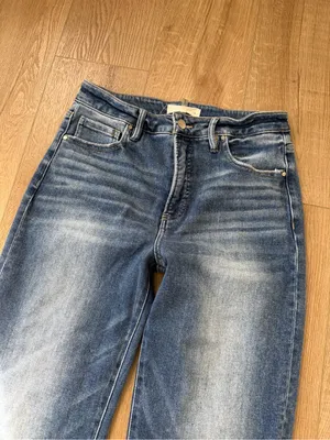 Risen Jeans Size 11 Straight Leg Blue Denim Distressed Wash thumbnail 3