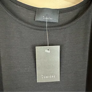 Lumiere Black Short Sleeve Simple Black Dress Small Minimalist Capsule Basic New thumbnail 3