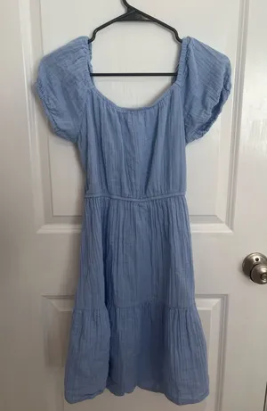Light Blue Flowy Dress thumbnail 1