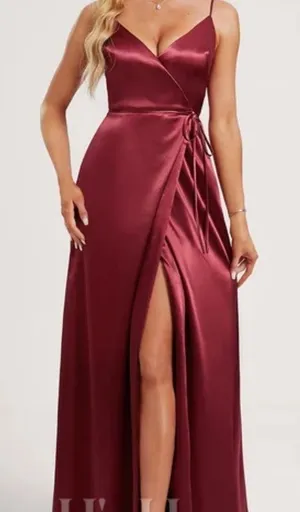 JJ’s house burgundy wrap dress‎ thumbnail 1