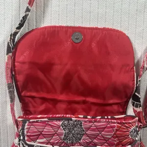 Vera Bradley Floral Quilted Crossbody Shoulder Bag Pink Gray Cotton Purse thumbnail 11