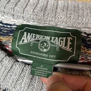 American Eagle Mens Super Soft Fair isle Crew Neck Sweater Large Tall thumbnail 6
