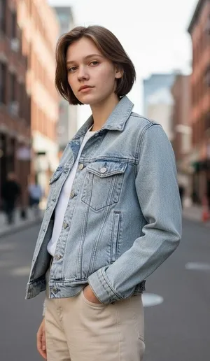 Abercrombie & Fitch Women XS‎ Denim Jacket Light Wash Distressed Classic Grunge thumbnail 1