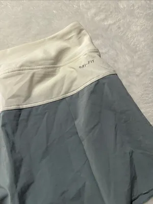 Nike DRI fit size small Women's Light Gray White Pleated Skater Tennis Skirt ath thumbnail 8