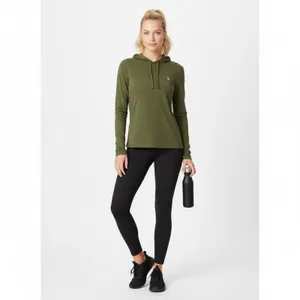 Ralph Lauren Polo Women's Olive Green Long Sleeve Hoody Top S thumbnail 5