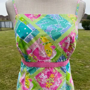 Vintage Lilly Pulitzer Spaghetti Strap Multicolor Dress thumbnail 2