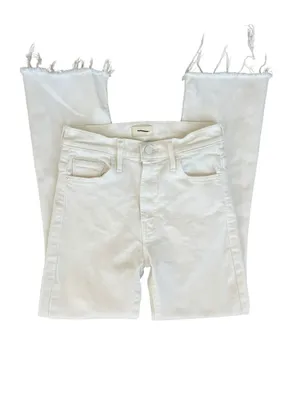 Mother Denim Women’s The Insider Crop Step Fray Jeans Fairest of Them All Sz 26 thumbnail 3