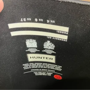 Hunter original tall black rain boots women’s size 6‎ thumbnail 4