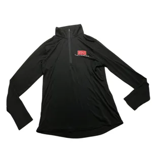 Gorpcore Collegiate Style Rutgers RWJ Fitness Blk Quarter Zip Athleisure Shacket thumbnail 3