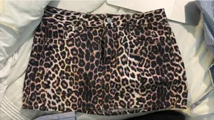 PacSun Mini Denim Skirt leopard thumbnail 1