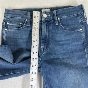 MOTHER The Looker Ankle Fray Skinny Jeans Chain Of‎ Destiny Distressed Size 25 thumbnail 7