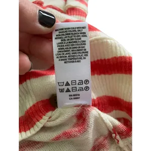 Lucky Brand Cardigan XS Red White Striped Button Front Pockets Nautical Core‎ thumbnail 6