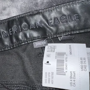 American Eagle Vegan Leather Ankle Straight Jean Size 4 Short New with tags thumbnail 9