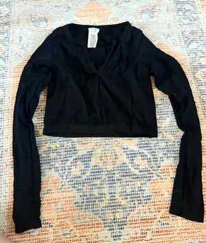 Cotton on long sleeve v neck top thumbnail 1