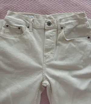 Beige/cream Zara jeans size 6 high rise bootcut thumbnail 1