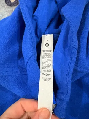 Blue Lululemon crop Scuba Full-Zip Hoodie Jacket size 12 thumbnail 5