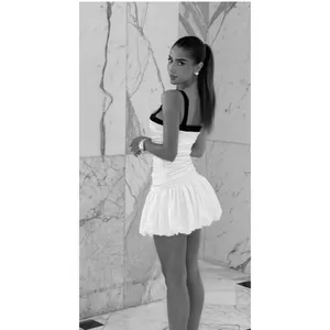 Zara White and Black Mini bubble Dress thumbnail 2
