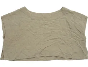 re:du Boxy Cropped Top Size S Sage Green Rayon Boat Neck Cap Sleeve S25X1002-T thumbnail 1