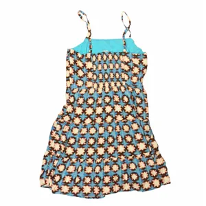 LOFT Geo Print Mini Dress Boho Indie Coastal Summer Size 6 Blue Spaghetti Strap thumbnail 10