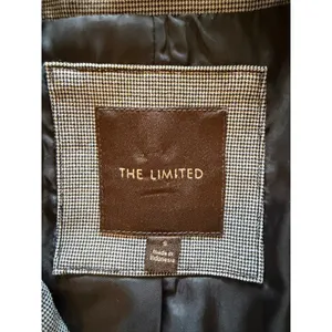 The Limited Blazer Women Small Gray Houndstooth‎ Single Breasted Academia Preppy thumbnail 8