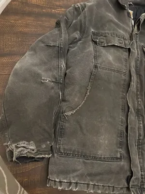 VTG Carhartt C26 Faded Duck Arctic Quilted Distressed Coat-Men’s Large Tall thumbnail 2