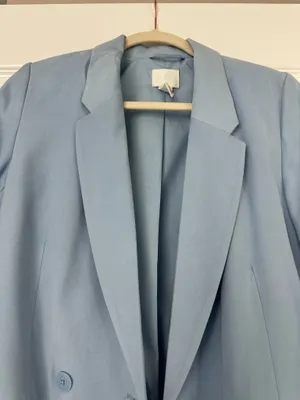 H&M Blazer Blue Light Oversized thumbnail 6
