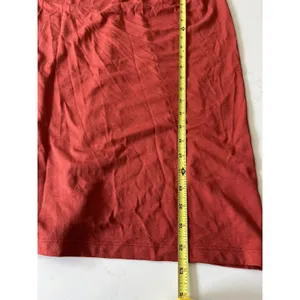NWT Vince Women's Orange 100% Pima Cotton Ruched Sleeveless Maxi Dress Large thumbnail 9
