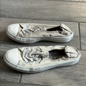 Converse Off-White Slip-On Sneakers well worn thumbnail 5