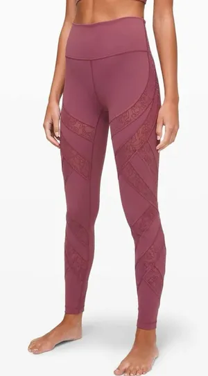 Lululemon Wunder Under High-Rise Tight Flocked 28" Floral Plumful Size 2 thumbnail 1