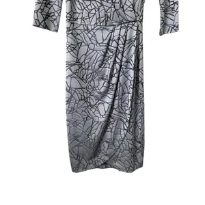 FRENCH CONNECTION Faux Wrap Fitted Knee Length Dress‎ Sz 6 thumbnail 3