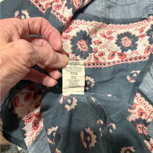 Free People Born Free Bandana Print Chambray Western Shirt thumbnail 8