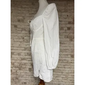 Princess Polly‎ Exclusive Alena Mini Dress in White. Sz 8 Long Puffy Sleeve thumbnail 4