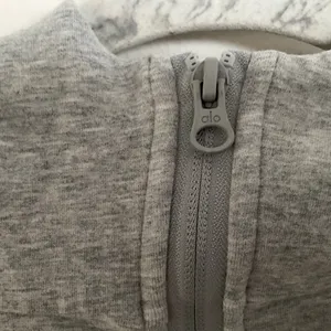 Alo Yoga Sway Full Zip Hoodie Athletic Heather Grey M thumbnail 4